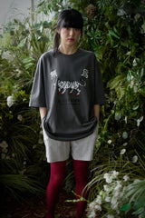 MU-WI PRT.ボックス 1/2 Tシャツ (Charcoal)