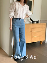 Summer cool wide denim(2color)