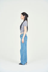 リボンロゴ刺繍半袖Tシャツ