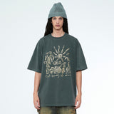 Cast Dreams No Worries Pigment Half Sleeve T Khaki