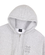 ニードルワークフーディージップアップ - Gray