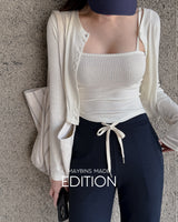 [MADE] Teach Cardigan & Sleeveless Set