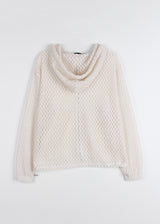 PUNCHING KNIT HOOD ZIP-UP