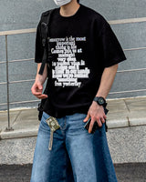 Life Lettering Short Sleeve Knit T-Shirt