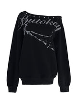 eyelet one-shoulder lettering mtm (2color)