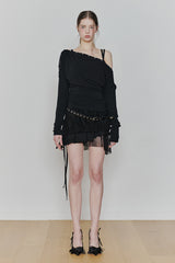 JENNIE BUTTONED TOP (SS ver.) black