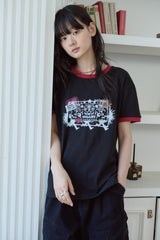 26SS★ スタンプクラブリンガー半袖Tシャツ