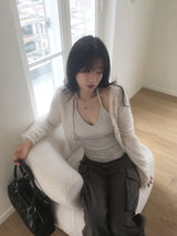 プードルファーカーディガン