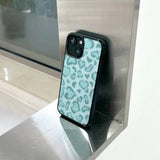 [MADE][Magsafe Glass Bumper Case] Heart Leopard Drawing Case ⋆ Mint