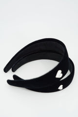 Heart symbol velvet hair band (S)