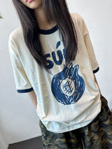 Sungre Raglan Contrast Oversized Tee 3color