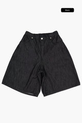 Rixen raw denim bermuda pants