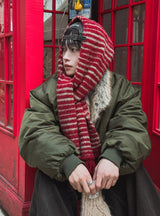 Choki Stripe Wool Muffler