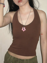 gleaming star pendant [light pink]