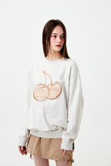 BIG CHERRY スウェットTシャツ - OATMEAL