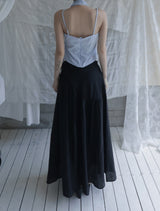 Sella Shirred Flare Long Skirt