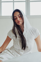 フーディーストリングシャツ (WHITE)