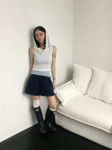 Sophie Drape Hoodie Sleeveless top (2c)