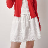 Scallop Band Skirt (White)