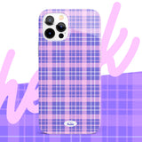 【MADE】チェックグロッシーハードフォンケース
