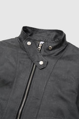 Nathan crack leather jacket