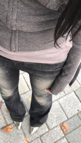 BLACK BOOTCUT DENIM PT