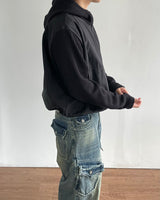 Contrast Highneck Hood Zip-up