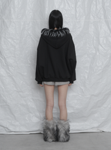 [mnem] Soft Fur Mini Shorts (gray)