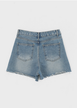 [B-DENIM] カッディングハーフショーツ 043
