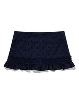 メッシュ スター ラッフル ミニスカート(NAVY)