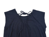 ピンタックワッフルフレアドレス / navy