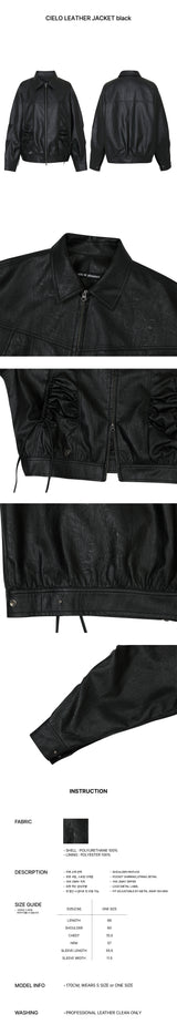 CIELO LEATHER JACKET black