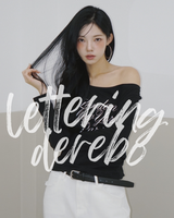 ワイドネックレタリングノーマルフィット長袖Tシャツ