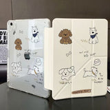 キュート パピー イラスト Yカバー 透明 iPad ケース