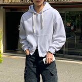 [Premium] LMN Mute Oversized-Fit Cropped Hooded Zip-Up (3 colors)