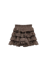 LEOPARD CANCAN MINI SKIRT PANTS / BROWN