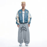 Lettering Balloon Sweatpants - GREY