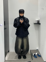 Mobeu washed balloon denim