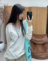 トル サマー ディープ Vネック Tシャツ
