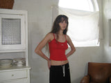 Nude lace sleeveless_red