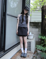 ジャイアント リボン スカートパンツ(BLACK)