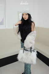 Snow White No Collar Fur Jacket