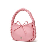 “BURANO” Bow Woven Crescent Bag