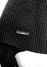  EARFLAP DRAG BEANIE . BLACK