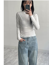 Dot Wave Turtleneck T-Shirt