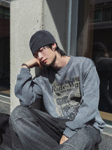 ライドプリントオーバー ニットTシャツ