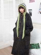 ロングヘアードフォーミンクブルー, ブラウンアンドグリーンストライプハット