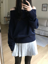 ケイティオフショルダーニットウェア (3 colors)