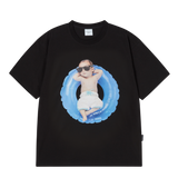25SS BABY FACE TUBE BOY SLEEVE T-SHIRT BLACK