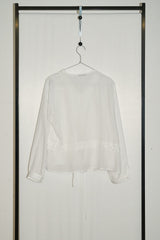 Frill V-neck Blouse (Ivory)